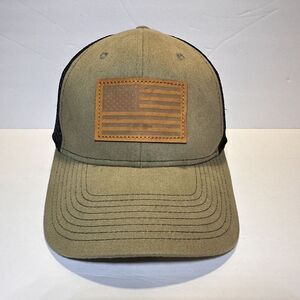 Fierce 901 Patriotic American USA Flag Snapback Cap Hat‎ Black Green Mesh Back